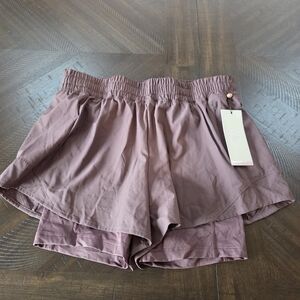 CALIA Run Collection Mid-Rise 2-in-1 Infinity Shorts Dark Brown Small New Pocket